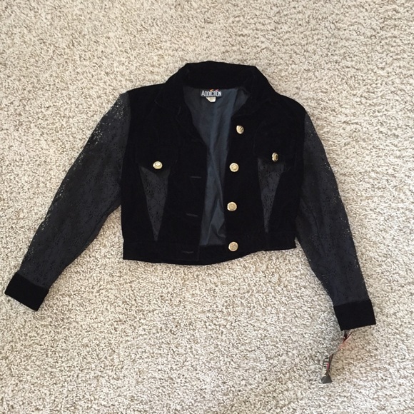 NWT Vintage 90’s Addiction black jacket - Picture 3 of 8